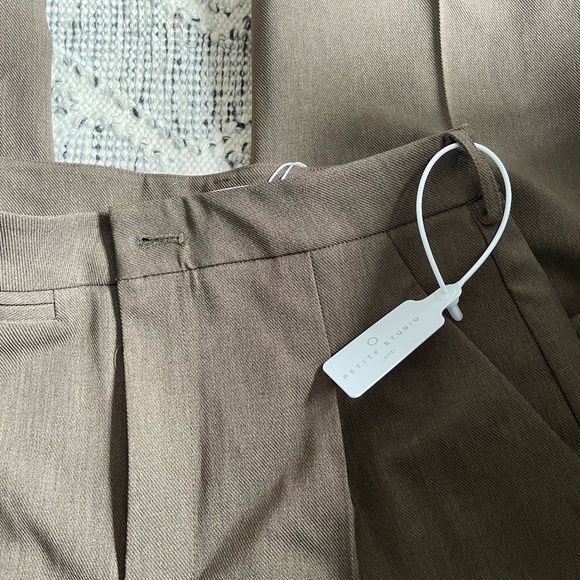 BNWT Petite Studio André Trousers Brown - M - Picture 4 of 8